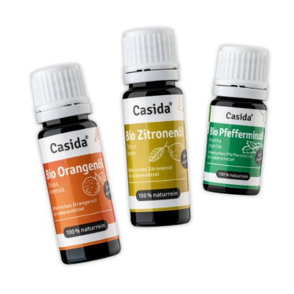 صورة 3-Piece Set Organic Flavor Oil for Consumption - Lemon, Orange & Peppermint - B2B